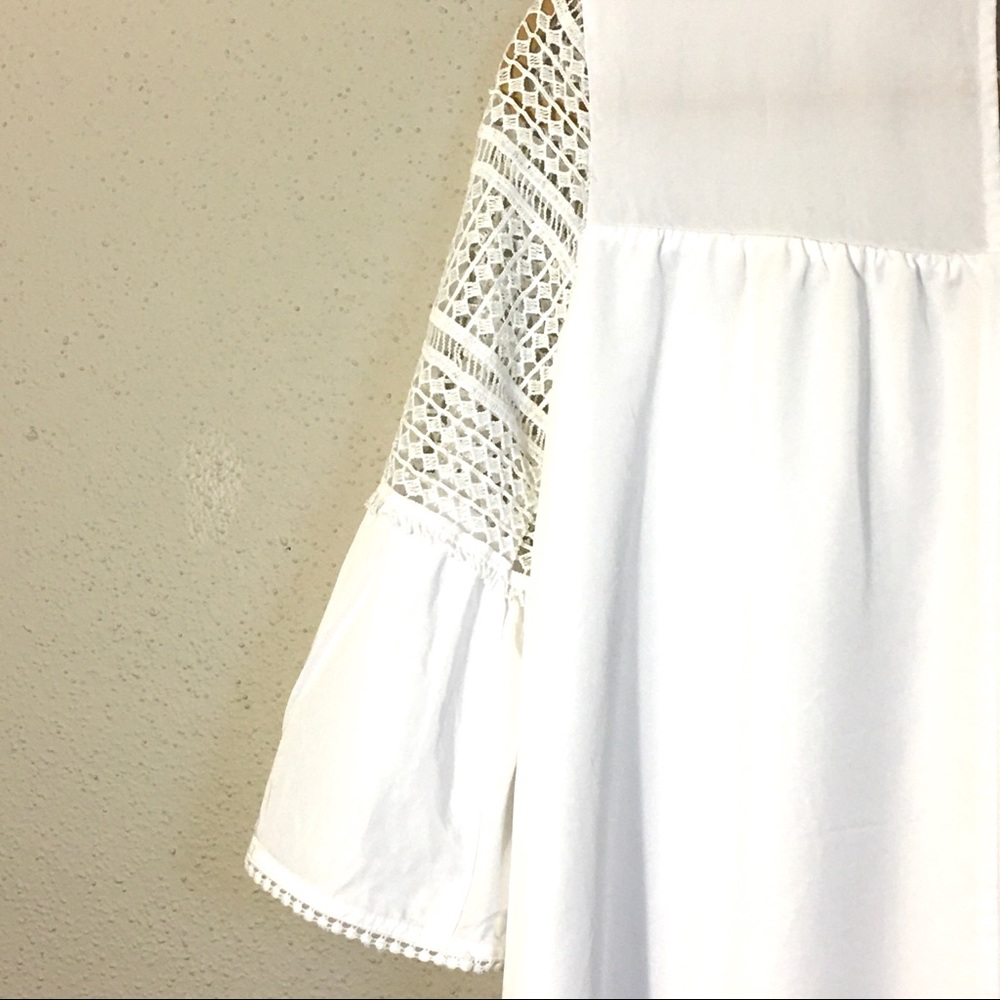 Anthropologie White Bell Sleeve Sundress - Picture 12 of 13